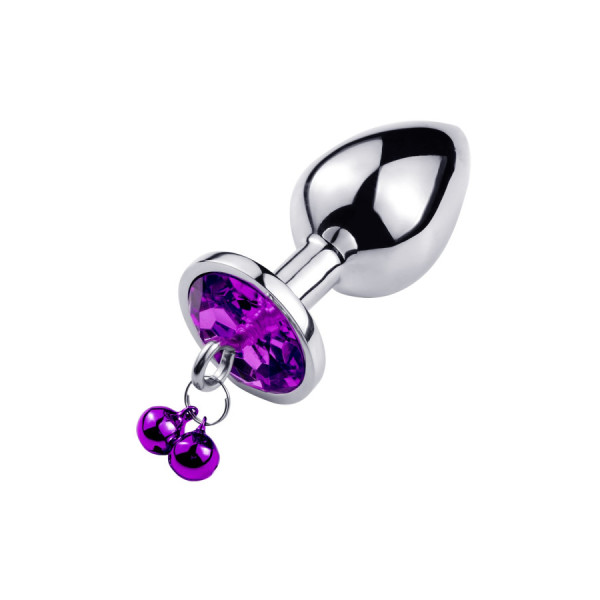 Plug bijou aluminium violet avec clochettes Taille S JINGLE 